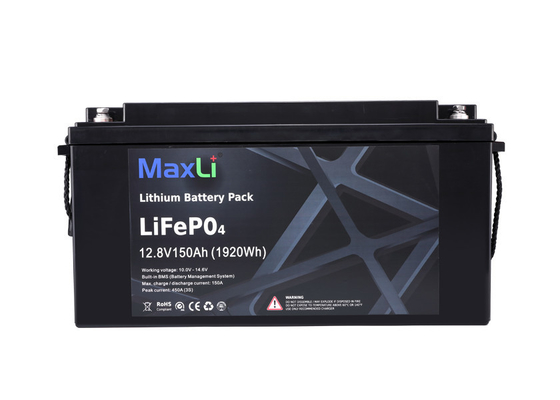 Trọng lượng nhẹ Bộ pin Lithium Lifepo4 12V 150Ah Chu kỳ sâu